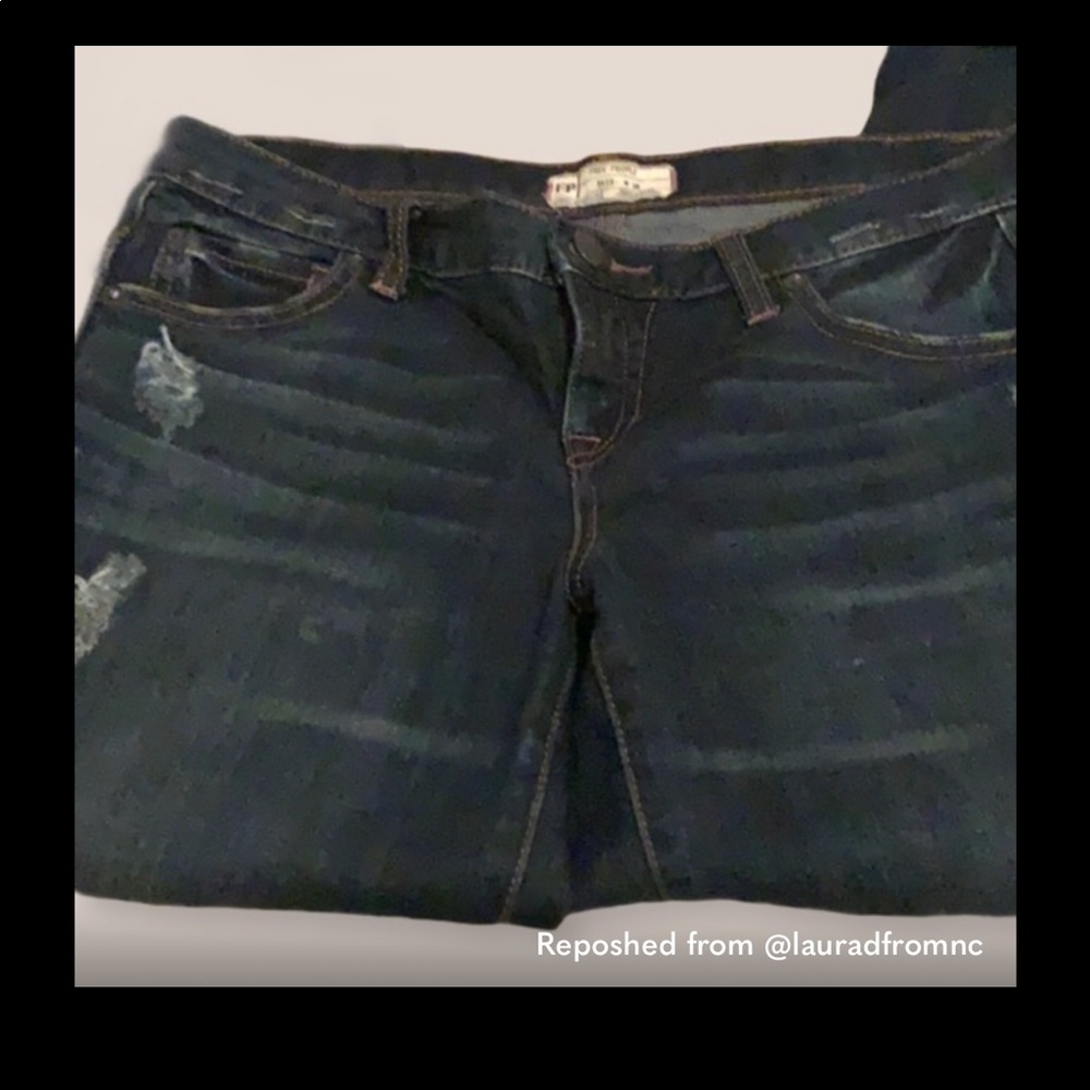 Free People boyfriend fit distressed jeans